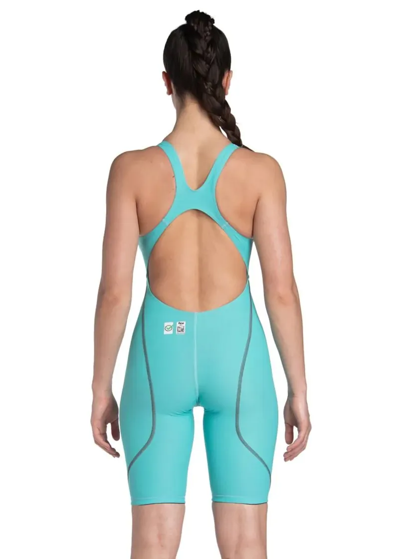 Arena Women's Powerskin ST Next Open Back Aquamarine-7